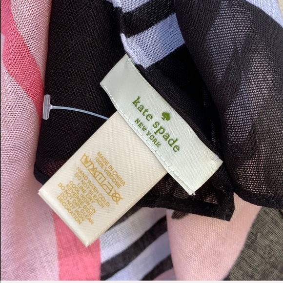 NEW Kate Spade Monkey Rose Shawl Scarf🌹🐒 ♠️ - Picture 7 of 7